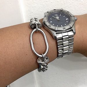 🖤VTG💕VERSANI Cuban heavy silver bracelet